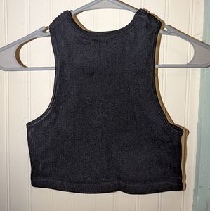 Cropped Black Tank